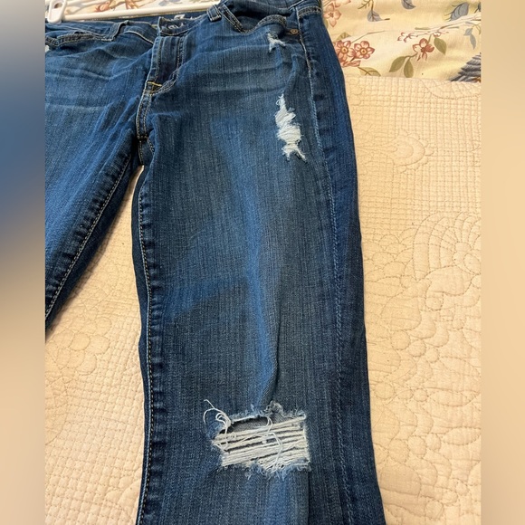 7 for All Mankind “The Skinny” size 30 distressed jeans - Picture 3 of 8